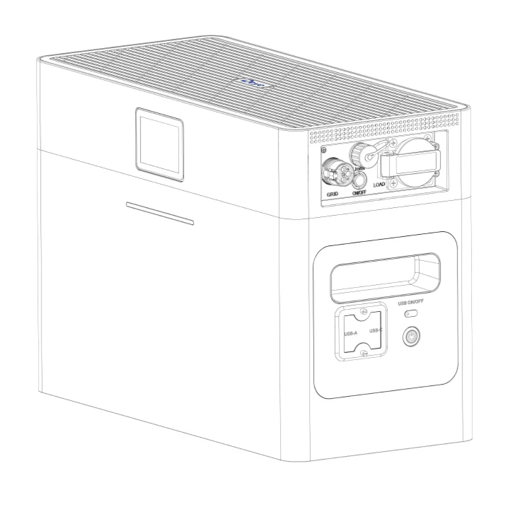 Портативная зарядная станция Deye AE-FS2.0-2H2 1000Вт 2000Втч — разъёмы и порты