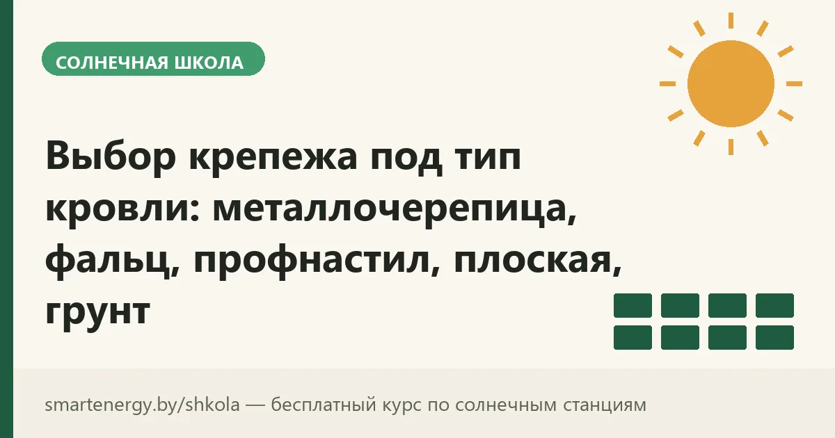 Выбор крепежа под тип кровли: металлочерепица, фальц, профнастил, плоская, грунт