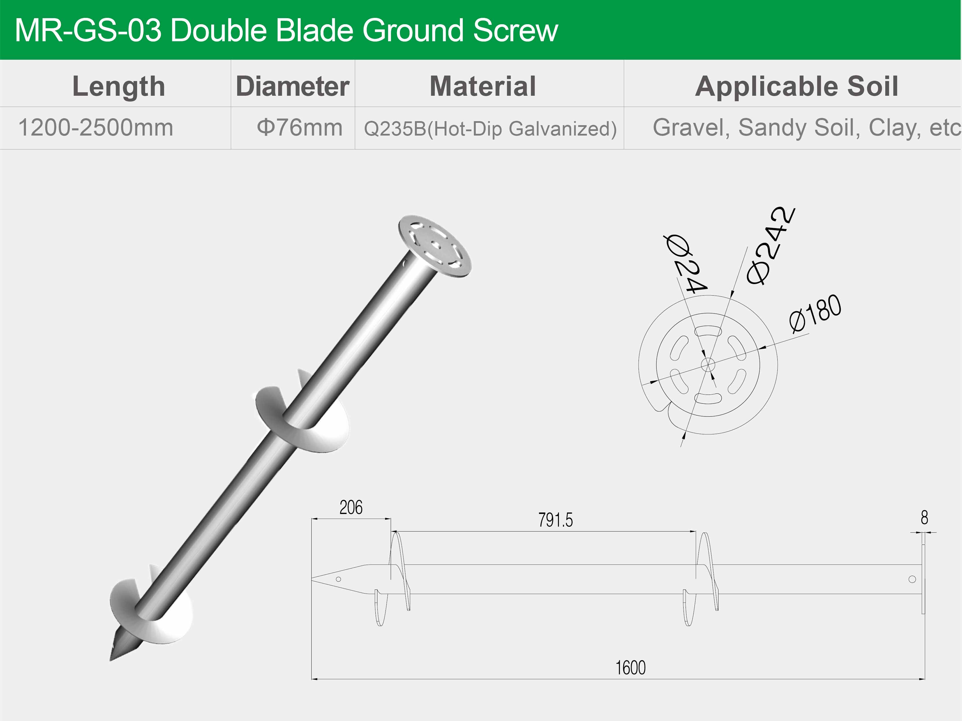 Винтовые сваи Mibet (MRac Ground Screw)