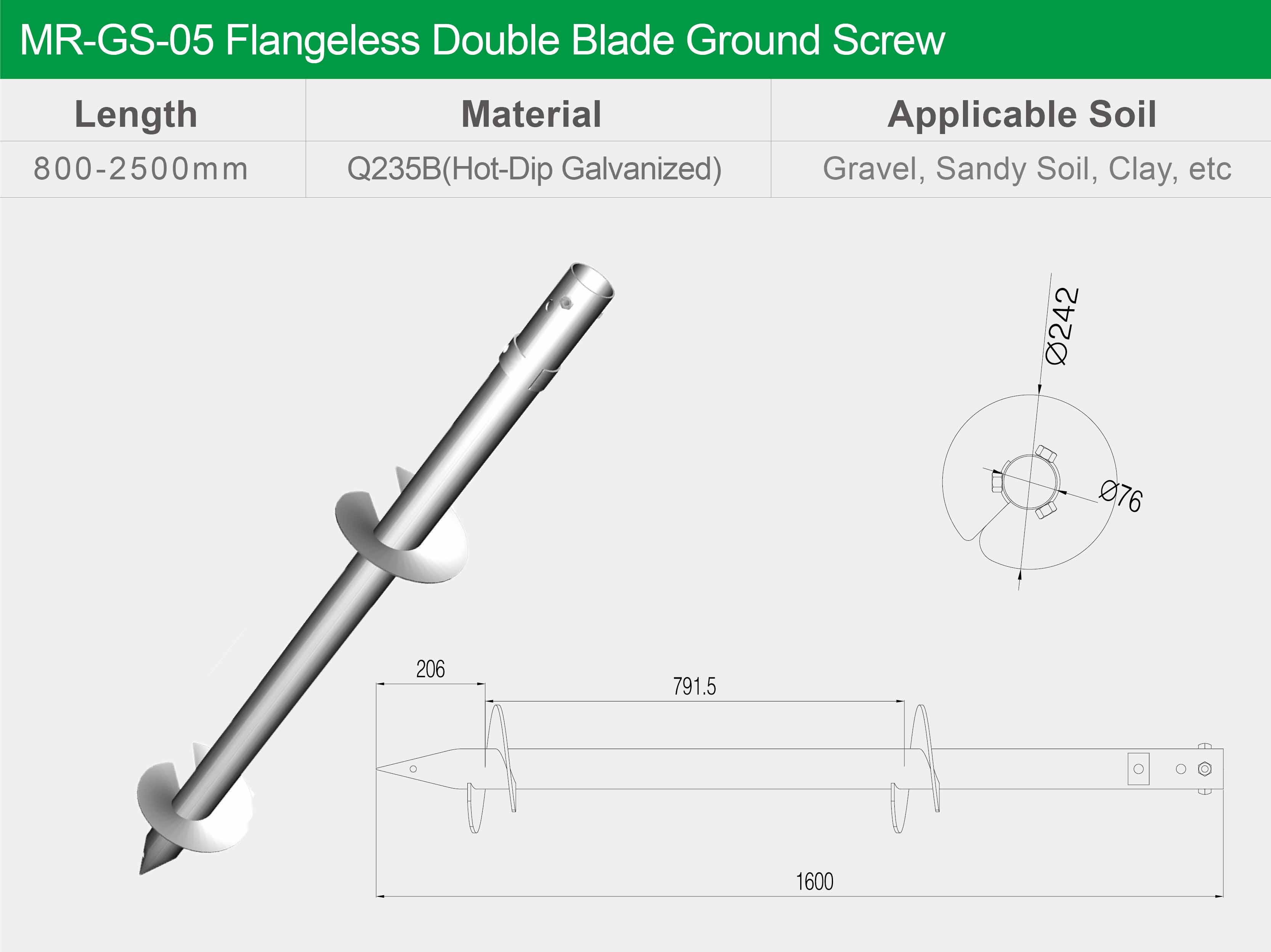 Винтовые сваи Mibet (MRac Ground Screw)