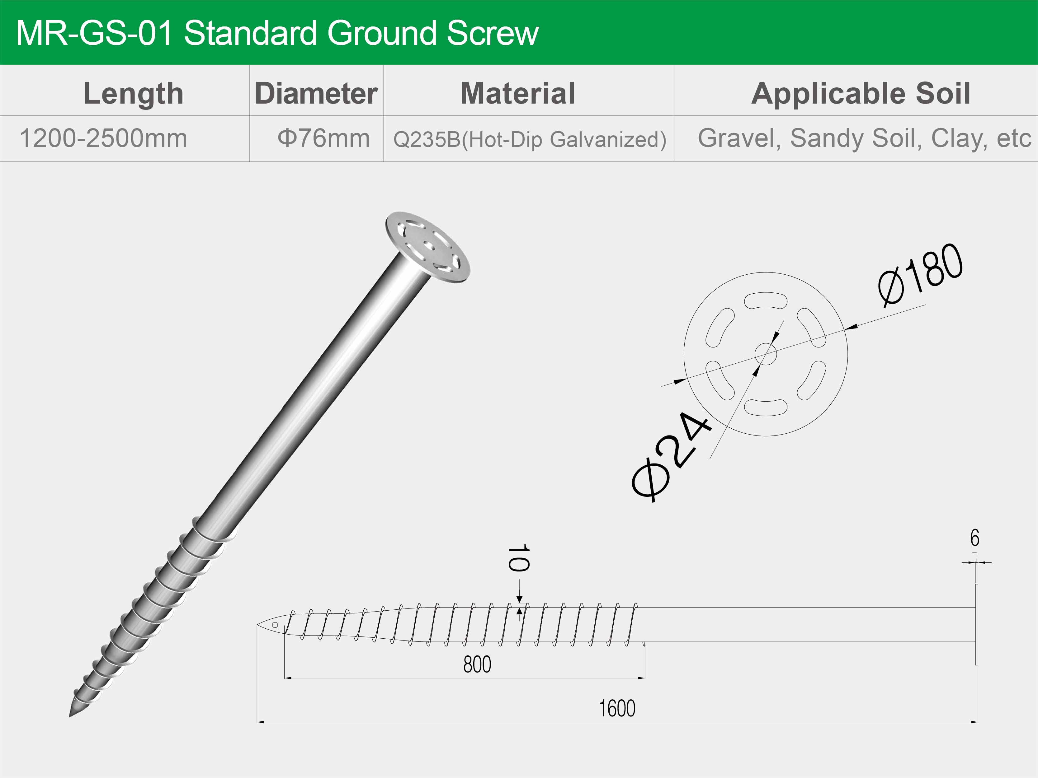 Винтовые сваи Mibet (MRac Ground Screw)