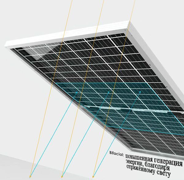 Солнечный модуль Jinko Solar Tiger Pro 72HC-BDVP 555Вт Bifacial module with dual glass