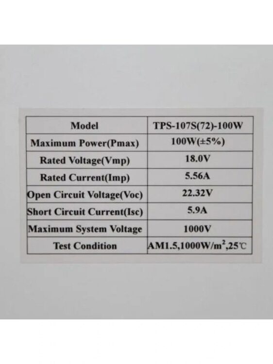 Солнечная панель 100П TPS-107S(36)-100W