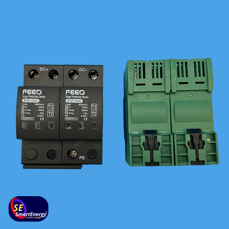 УЗИП постоянного тока двухполюсной (FSP-D40) 2P 20-40KA 600V DC тип 1 и тип 2 Limp≤7KA