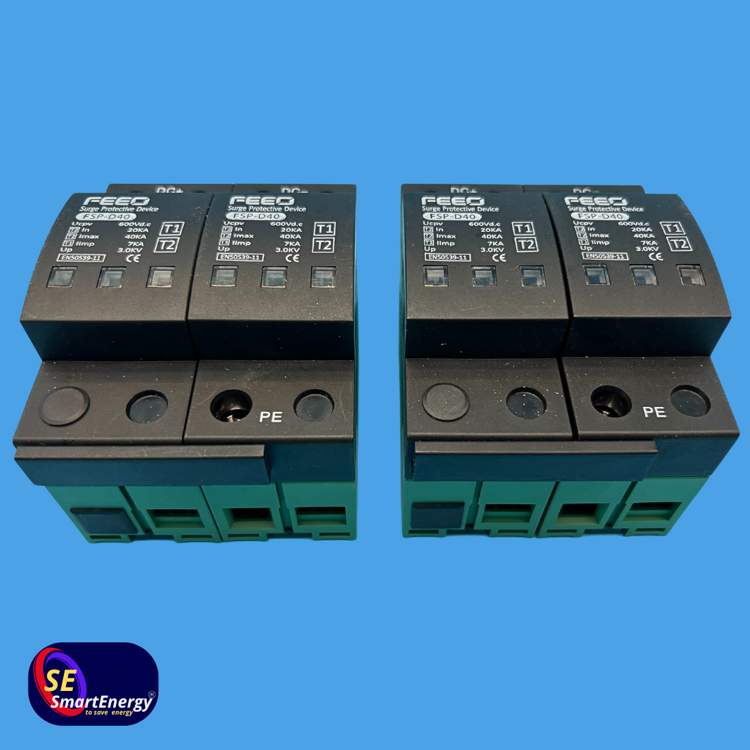 УЗИП постоянного тока двухполюсной (FSP-D40) 2P 20-40KA 600V DC тип 1 и тип 2 Limp≤7KA