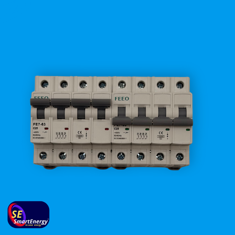 Автомат защиты переменного тока четырехполюсной FE7-63 4P C 25A