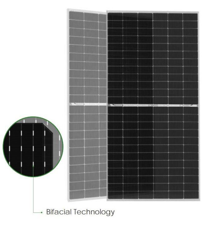 Солнечный модуль Jinko Solar Tiger Pro 72HC-BDVP 555Вт Bifacial module with dual glass