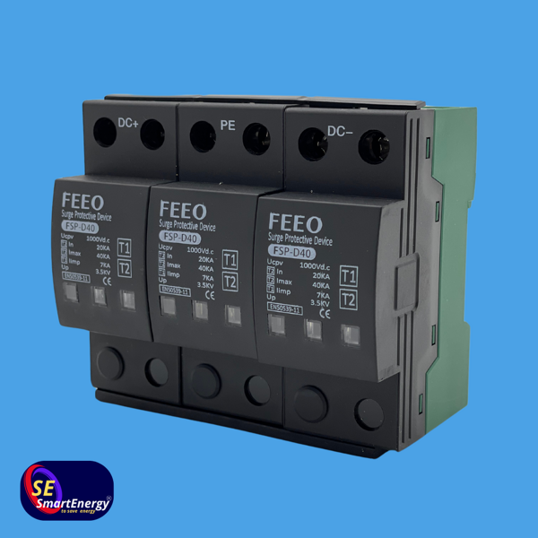 УЗИП постоянного тока трехполюсной (FSP-D40) 3P 20-40KA 1000V DC тип 1 и тип 2 Limp12.5KA