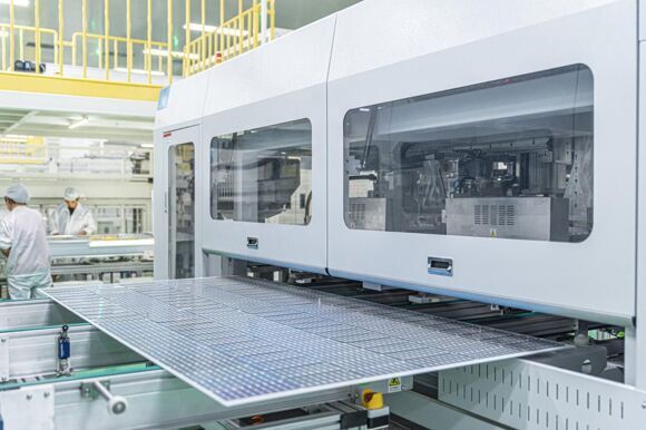 solar module on factory