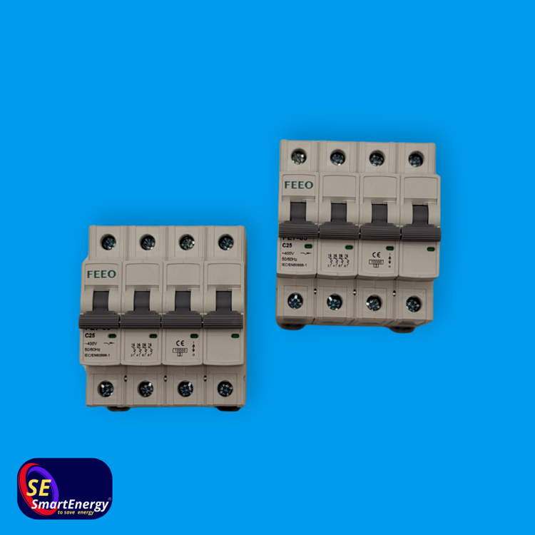 Автомат защиты переменного тока четырехполюсной FE7-63 4P C 25A